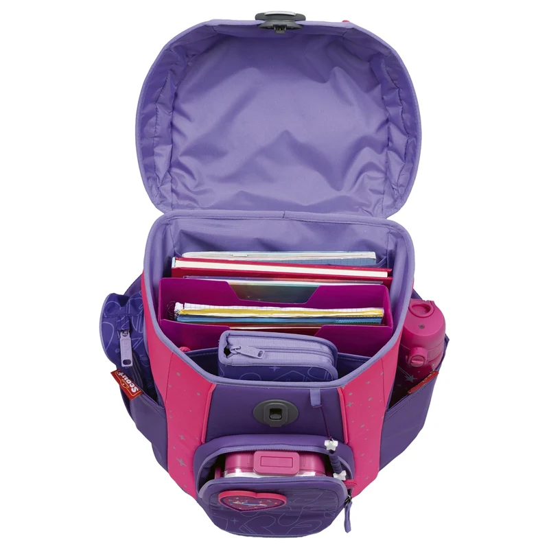Scout Micro Exklusiv Superflash Extreme - Mochila escolar Set 4tlg. (Heartbeat)
