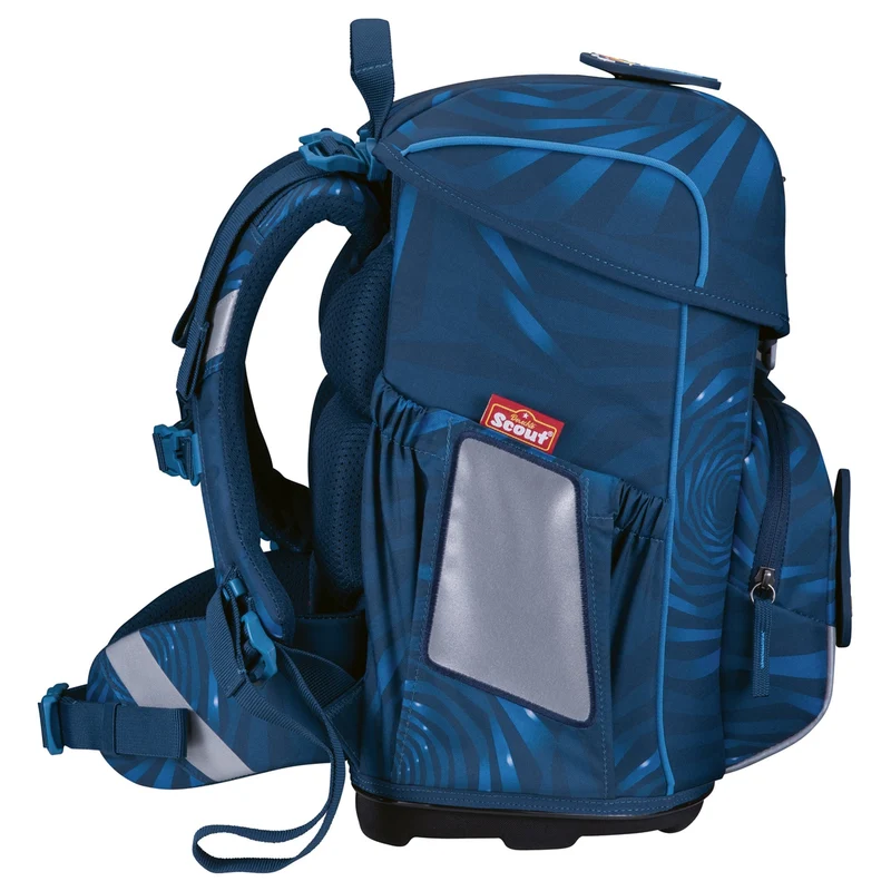 Scout Neo Exklusiv LED - Mochila escolar Set 4tlg. (Rocket Rider)