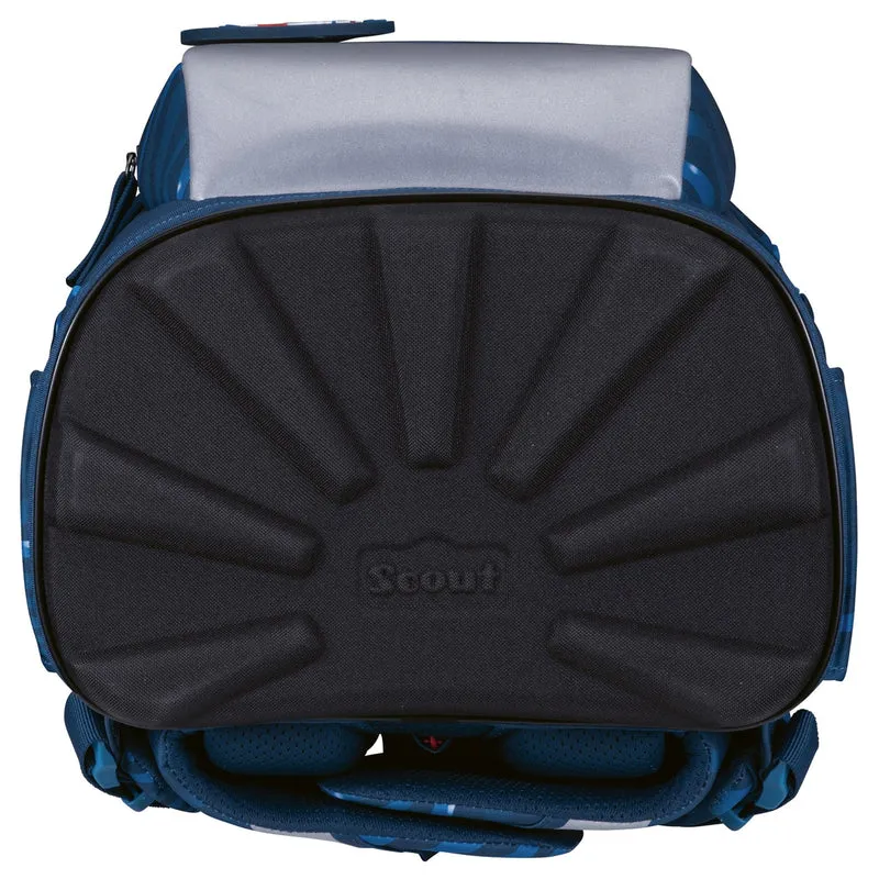 Scout Neo Exklusiv LED - Mochila escolar Set 4tlg. (Rocket Rider)