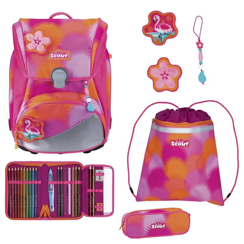 Scout Alpha DIN - Set de mochila escolar 4 piezas (Florida Sunset)