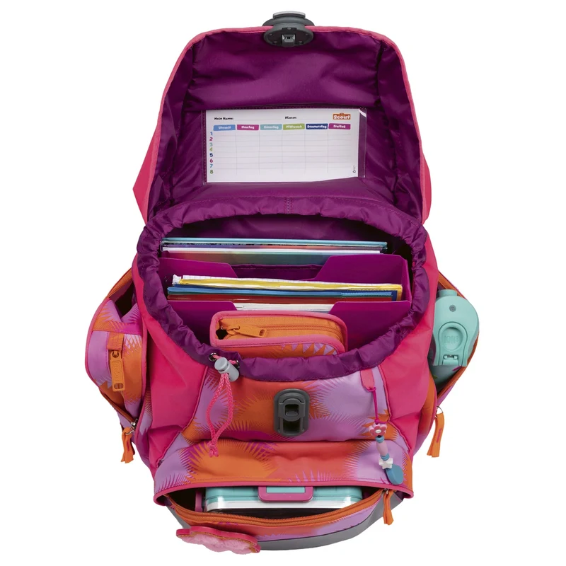 Scout Alpha DIN - Set de mochila escolar 4 piezas (Florida Sunset)