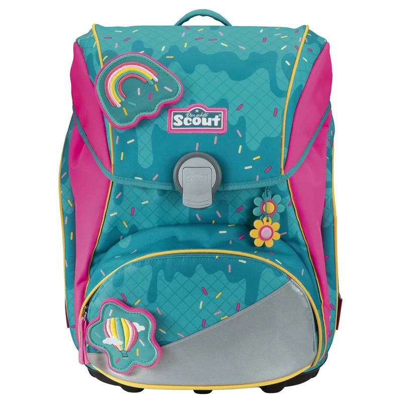 Scout Alpha DIN - Mochila escolar Set 4 tlg. (Happy Confetti)