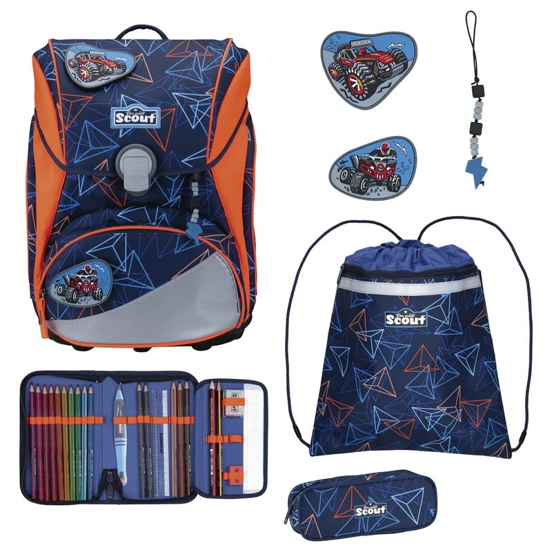 Scout Alpha DIN - Set de mochila escolar 4 piezas (Offroad)