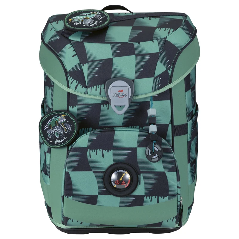 DerDieDas ErgoFlex Easy Exklusiv Superflash - Set de mochila escolar 5 piezas 950g (Super Truck)