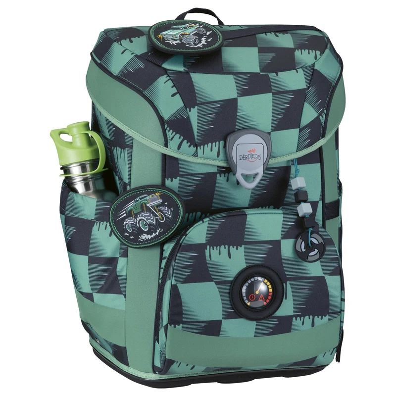 DerDieDas ErgoFlex Easy Exklusiv Superflash - Set de mochila escolar 5 piezas 950g (Super Truck)