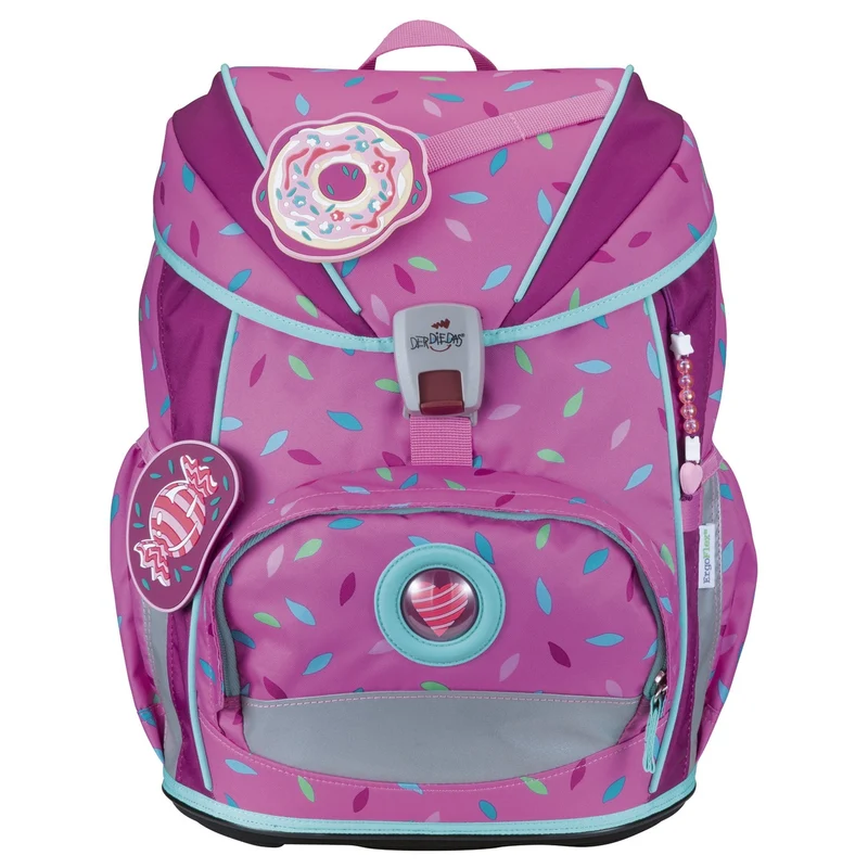 DerDieDas ErgoFlex Light - Mochila escolar Set 5tlg. 800g (Sweet Sprinkles)