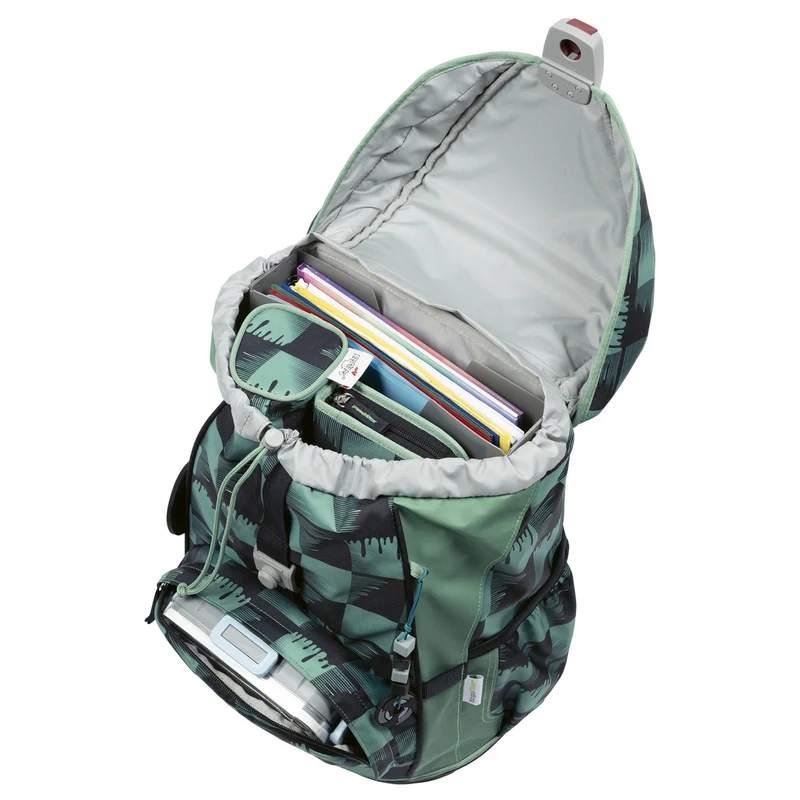DerDieDas ErgoFlex Light Exklusiv Superflash - Set de mochila escolar 5 piezas 800g (Super Truck)
