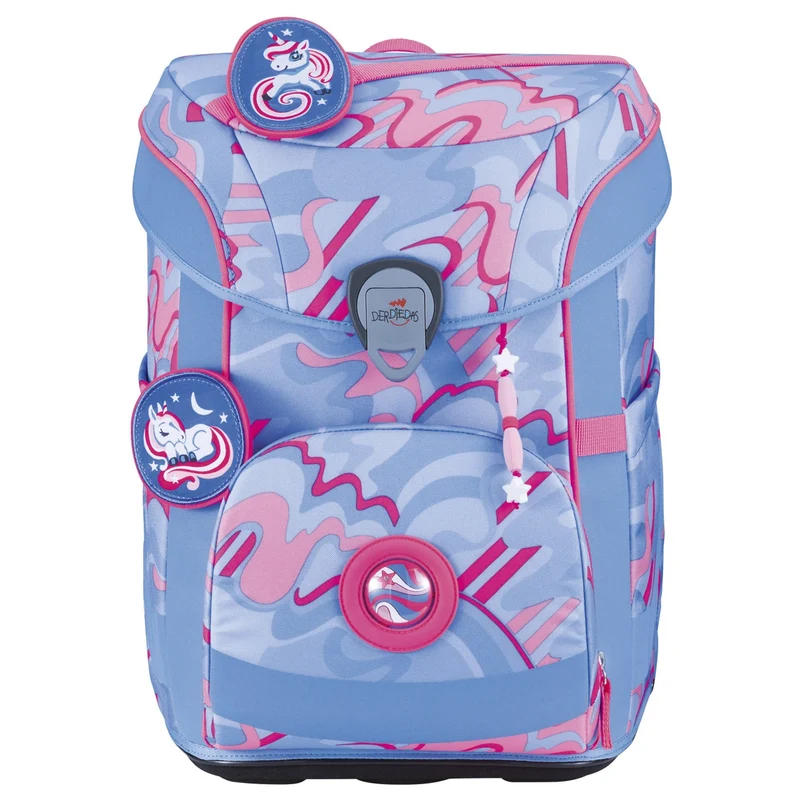 DerDieDas ErgoFlex Easy Exklusiv Superflash - Mochila escolar Set 5 tlg. 950g (Magic Unicorn)