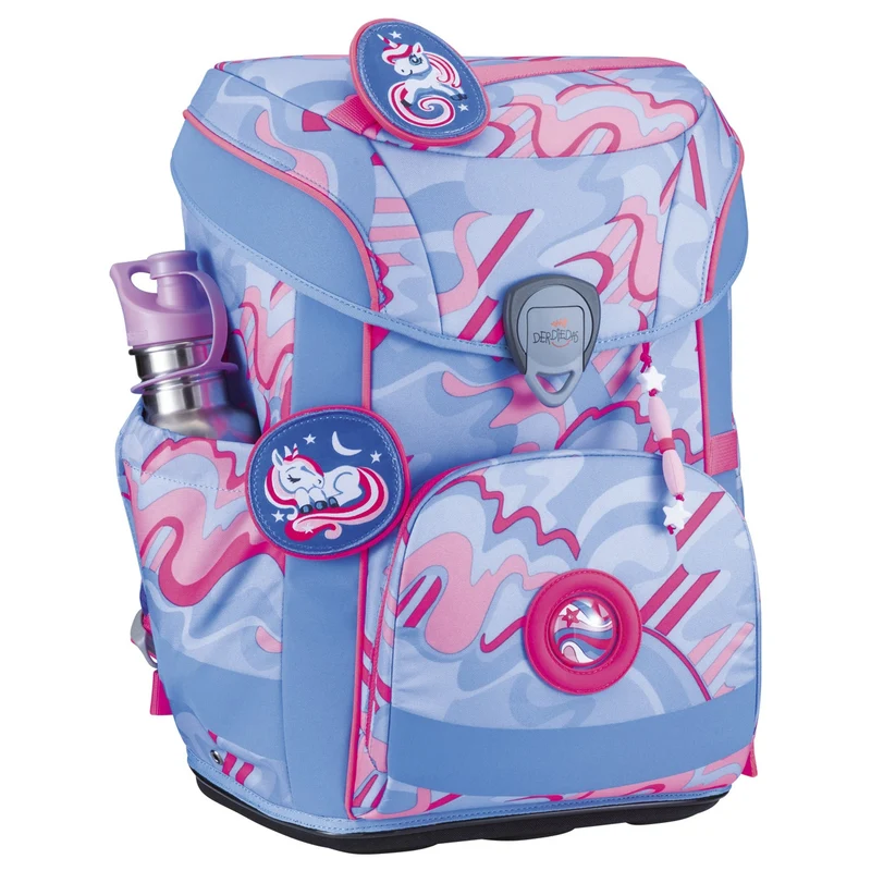 DerDieDas ErgoFlex Easy Exklusiv Superflash - Mochila escolar Set 5 tlg. 950g (Magic Unicorn)