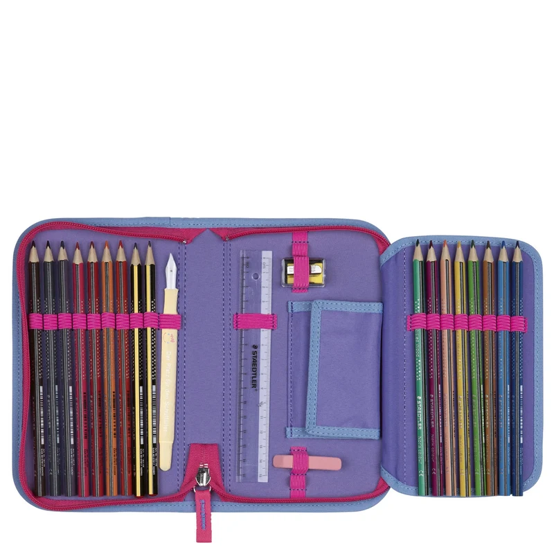 DerDieDas ErgoFlex Easy Exklusiv Superflash - Mochila escolar Set 5 tlg. 950g (Magic Unicorn)