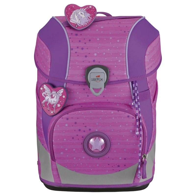 DerDieDas ErgoFlex Tiny - Mochila escolar Set 5tlg. 900g (Purple Unicorn)