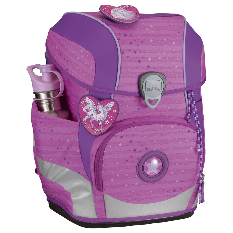 DerDieDas ErgoFlex Tiny - Mochila escolar Set 5tlg. 900g (Purple Unicorn)