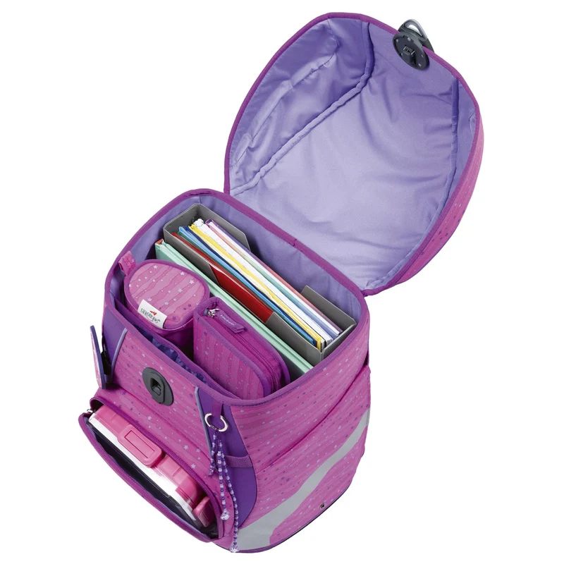DerDieDas ErgoFlex Tiny - Mochila escolar Set 5tlg. 900g (Purple Unicorn)