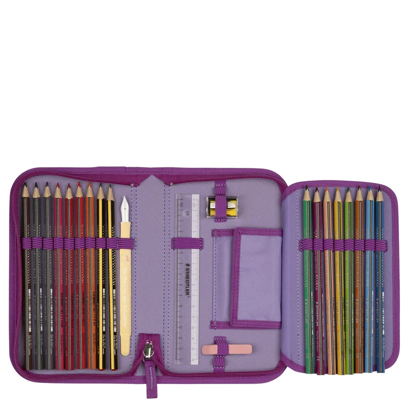 DerDieDas ErgoFlex Tiny - Mochila escolar Set 5tlg. 900g (Purple Unicorn)