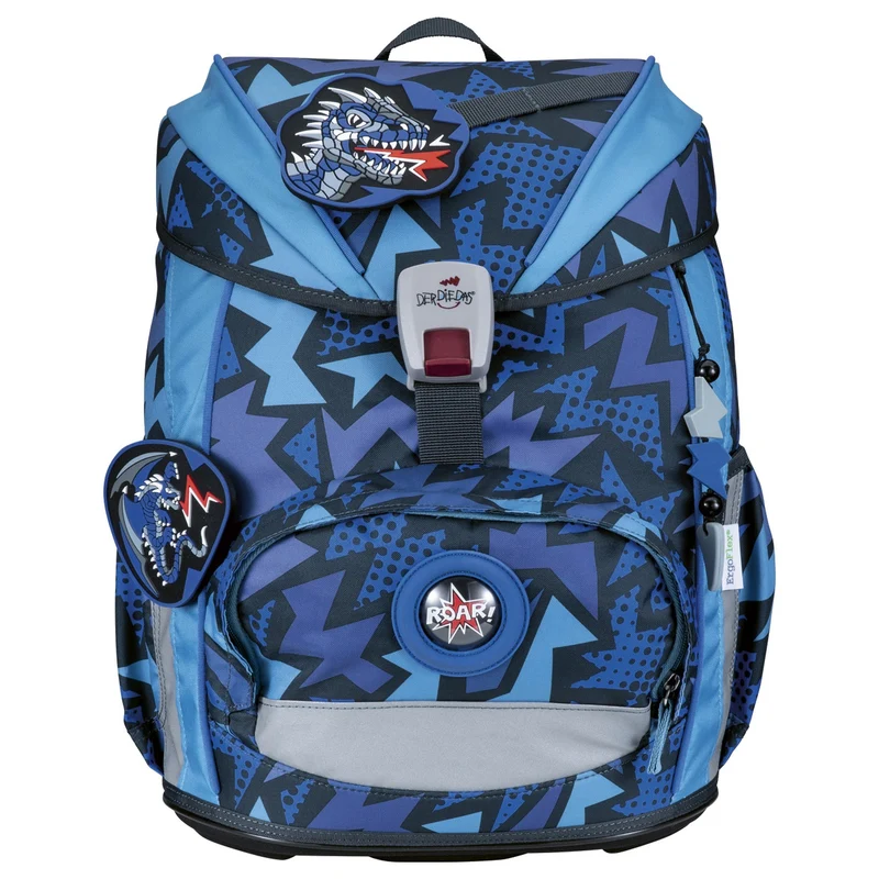 DerDieDas ErgoFlex Light - Mochila escolar Set 5tlg. 800g (Dark Dragon)