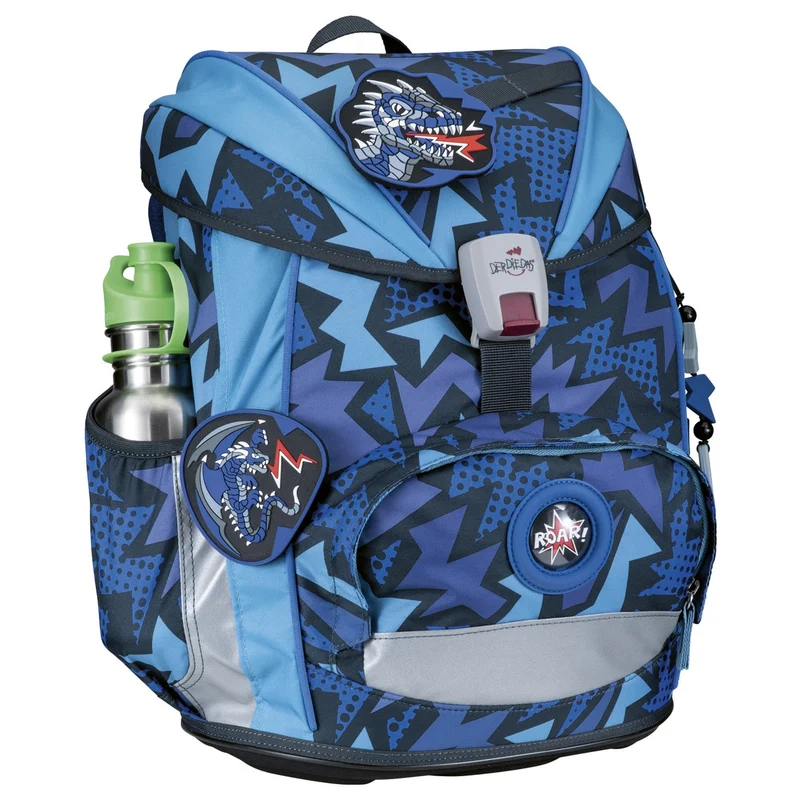 DerDieDas ErgoFlex Light - Mochila escolar Set 5tlg. 800g (Dark Dragon)