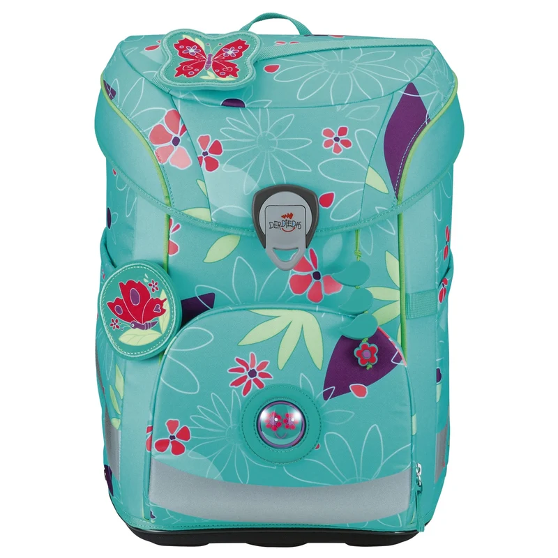 DerDieDas ErgoFlex Easy - Mochila escolar Set 5tlg. 950 g (Butterfly Garden)