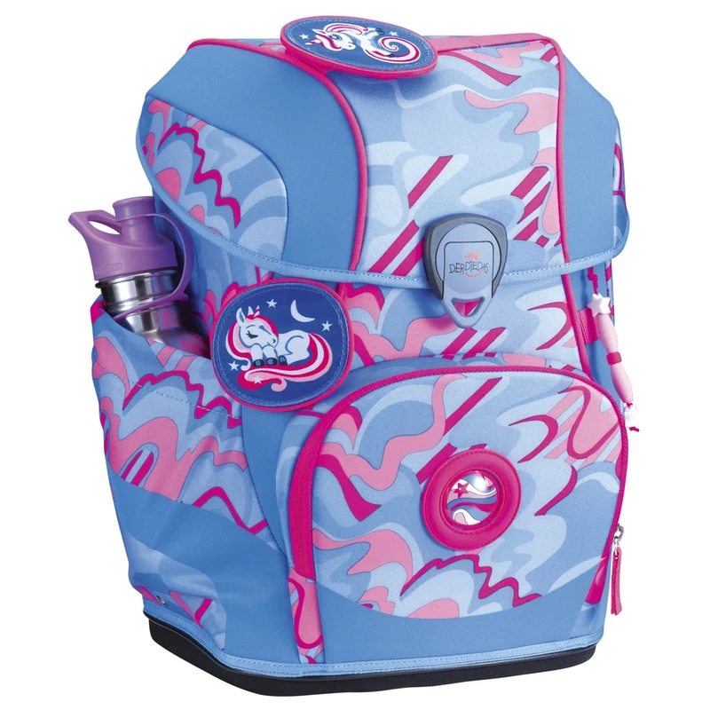 DerDieDas ErgoFlex Tiny Exklusiv Superflash - Set de mochila escolar 5 tlg. 900g (Magic Unicorn)