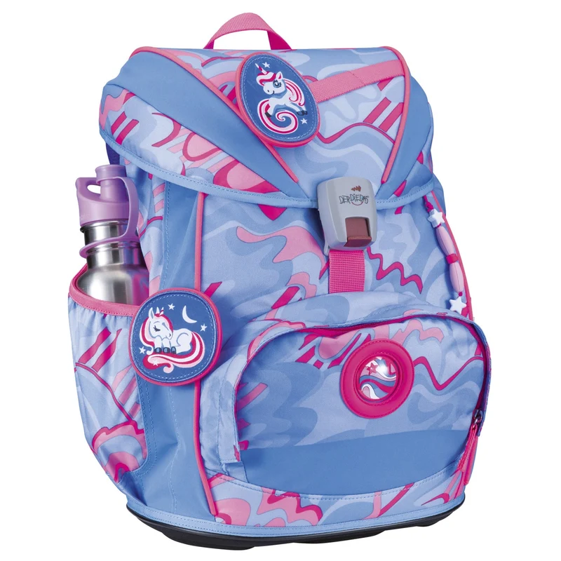 DerDieDas ErgoFlex Light Exklusiv Superflash - Mochila escolar Set 5tlg. 800g (Magic Unicorn)