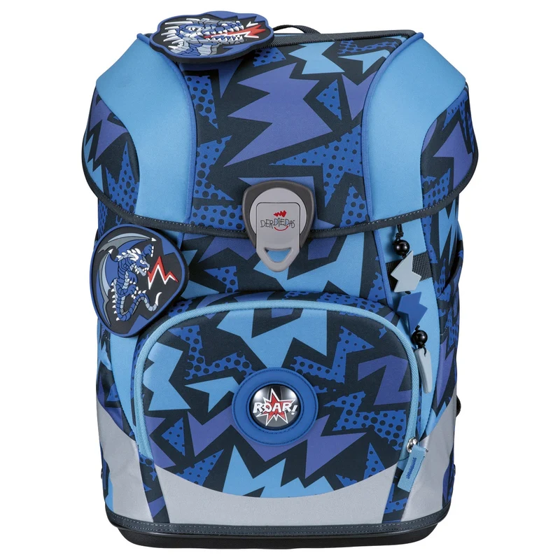 DerDieDas ErgoFlex Tiny - Set de mochila escolar 5 piezas 900g (Dark Dragon)