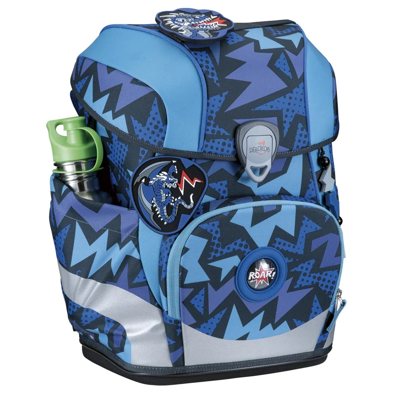 DerDieDas ErgoFlex Tiny - Set de mochila escolar 5 piezas 900g (Dark Dragon)