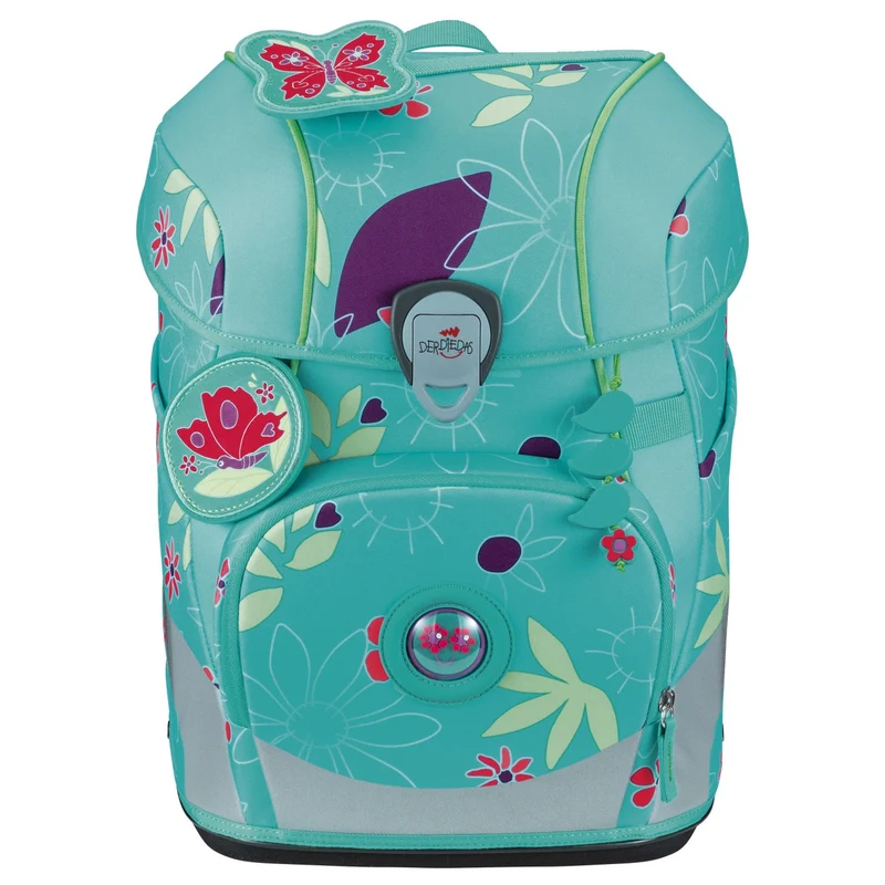 DerDieDas ErgoFlex Tiny - Mochila escolar Set 5tlg. 900g (Butterfly Garden)