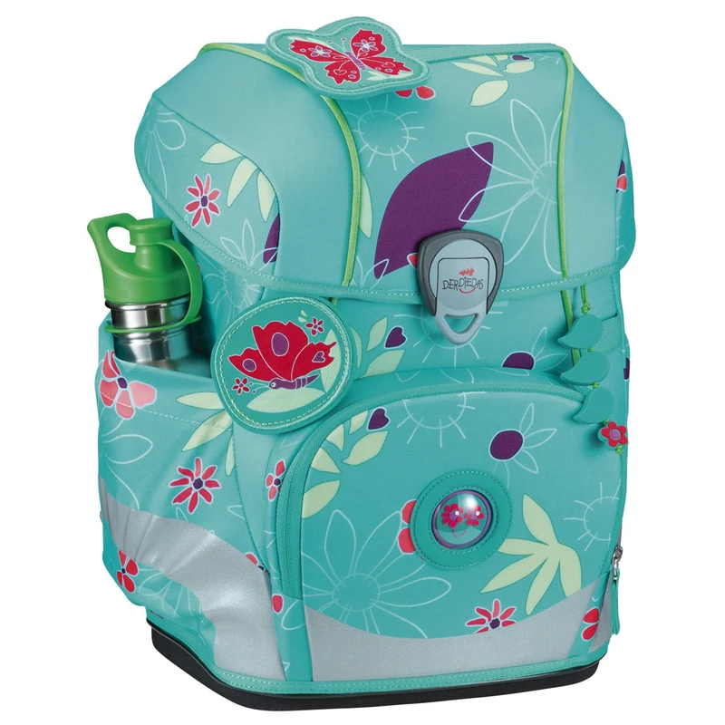 DerDieDas ErgoFlex Tiny - Mochila escolar Set 5tlg. 900g (Butterfly Garden)