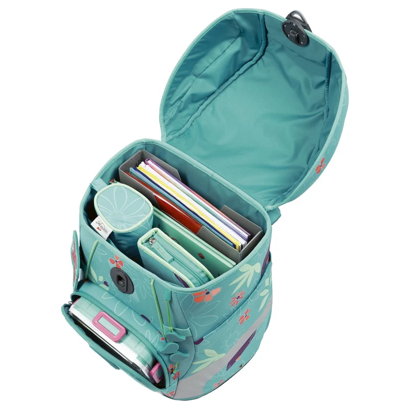 DerDieDas ErgoFlex Tiny - Mochila escolar Set 5tlg. 900g (Butterfly Garden)