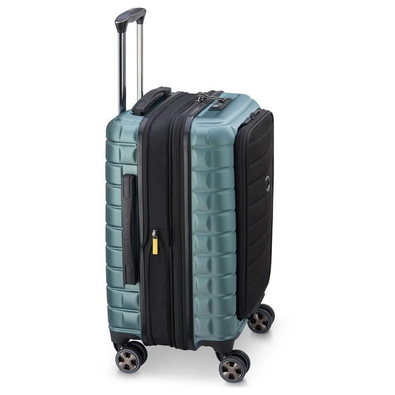 Delsey Paris Shadow 5.0 - Trolley de cabina con 4 ruedas y bolsillo delantero S 55 cm erw. USB (grün)