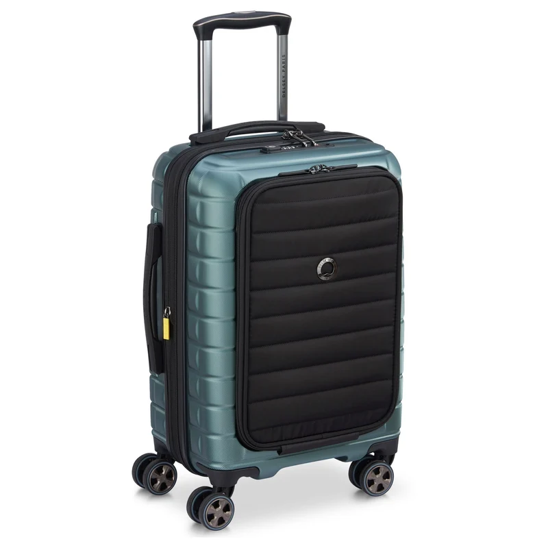 Delsey Paris Shadow 5.0 - Trolley de cabina con 4 ruedas y bolsillo delantero S 55 cm erw. USB (grün)