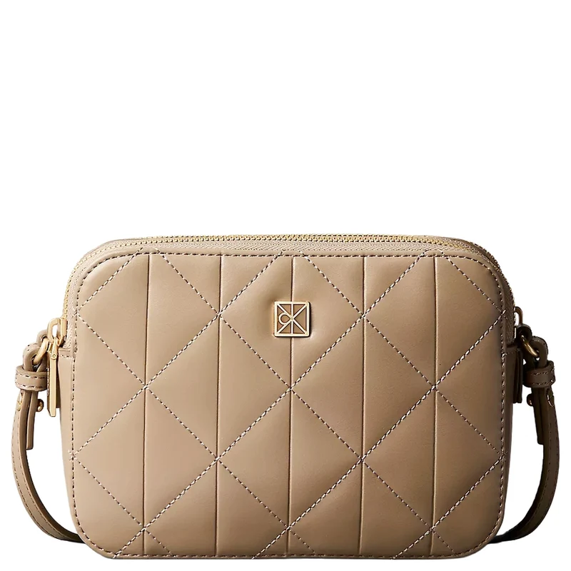 Calvin Klein Quilted Emblem - Bolso bandolera 18 cm (desert taupe)