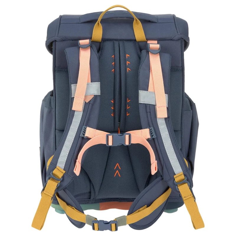 Lässig School Set Slim Unique - Set de mochila escolar 7 piezas (Navy)
