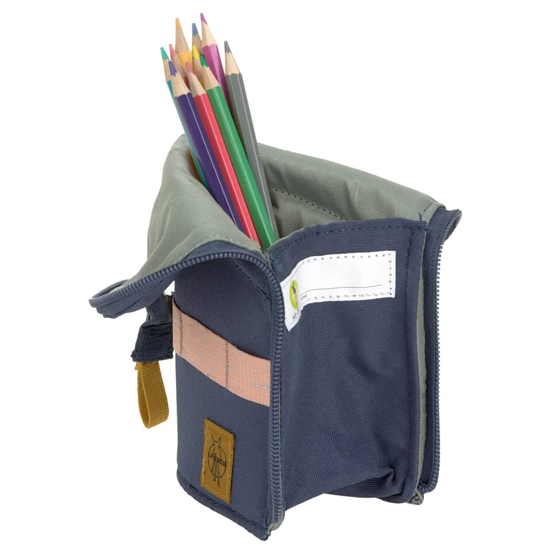 Lässig School Set Slim Unique - Set de mochila escolar 7 piezas (Navy)