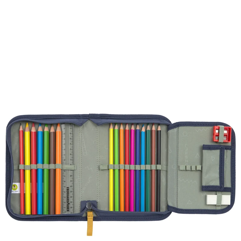 Lässig School Set Slim Unique - Set de mochila escolar 7 piezas (Navy)