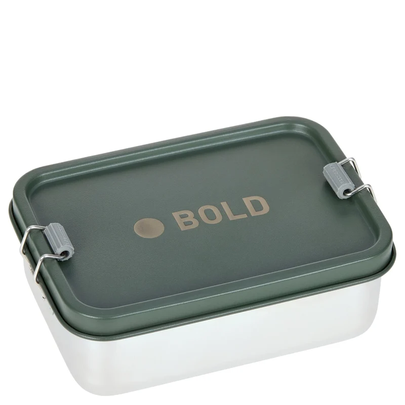 Lässig Lunchbox Stainless Steel Solid 18 cm - Fiambrera (Bold Dark Olive)