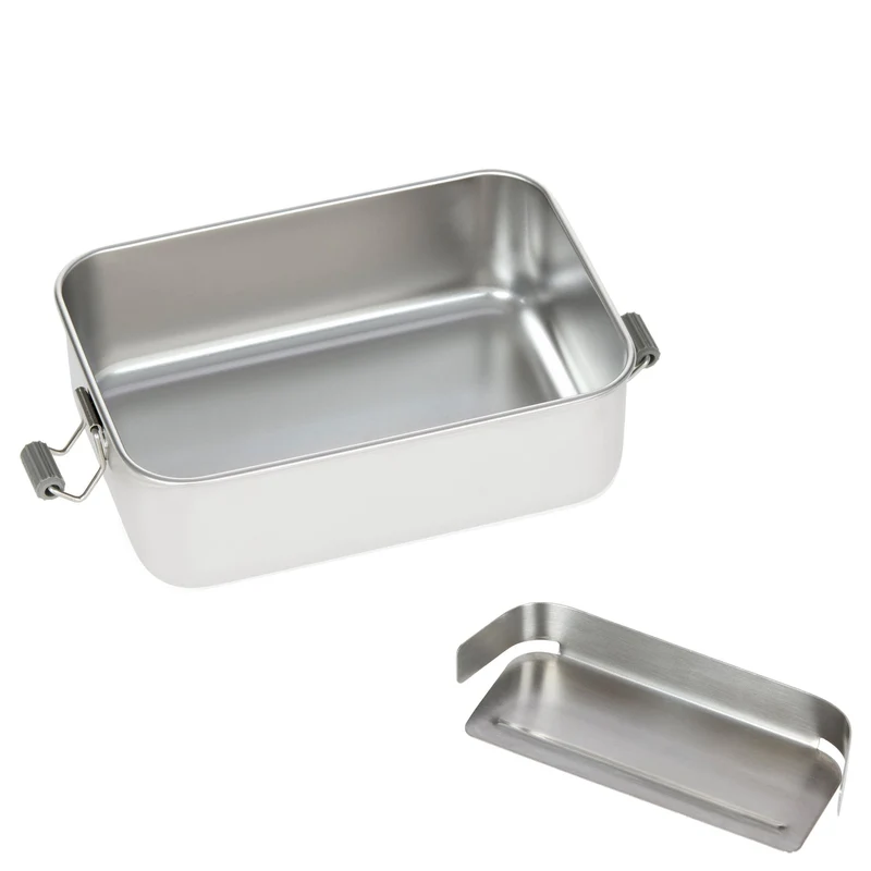 Lässig Lunchbox Stainless Steel Solid 18 cm - Fiambrera (Bold Dark Olive)