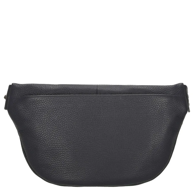 Mandarina Duck Mellow Leather Bum Bag - Riñonera 30 cm (dress blue)