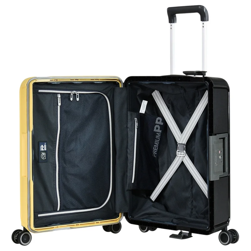 Eminent VERTICA - Trolley de cabina con 4 ruedas 55 cm (schwarz/gelb)