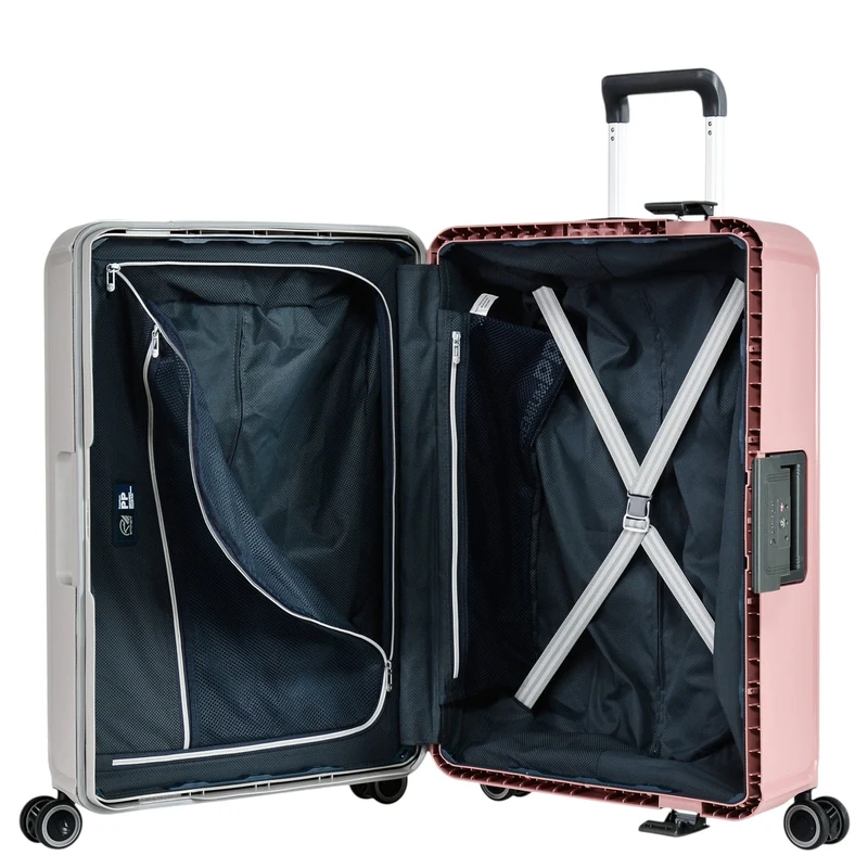 Eminent VERTICA - Trolley de 4 ruedas 68 cm (grau/rosa)