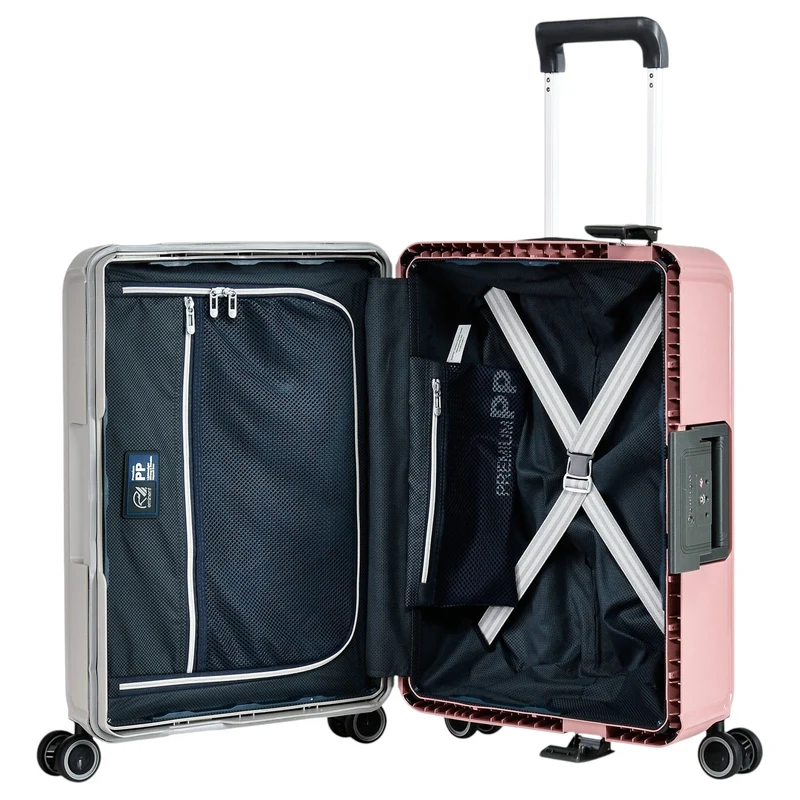 Eminent VERTICA - Trolley de cabina con 4 ruedas 55 cm (grau/rosa)
