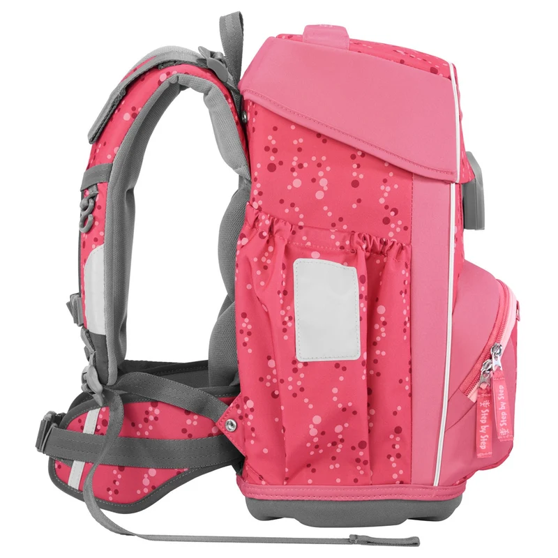Step by Step Basis - Set de mochila escolar 4 piezas (Pink Bubbles)