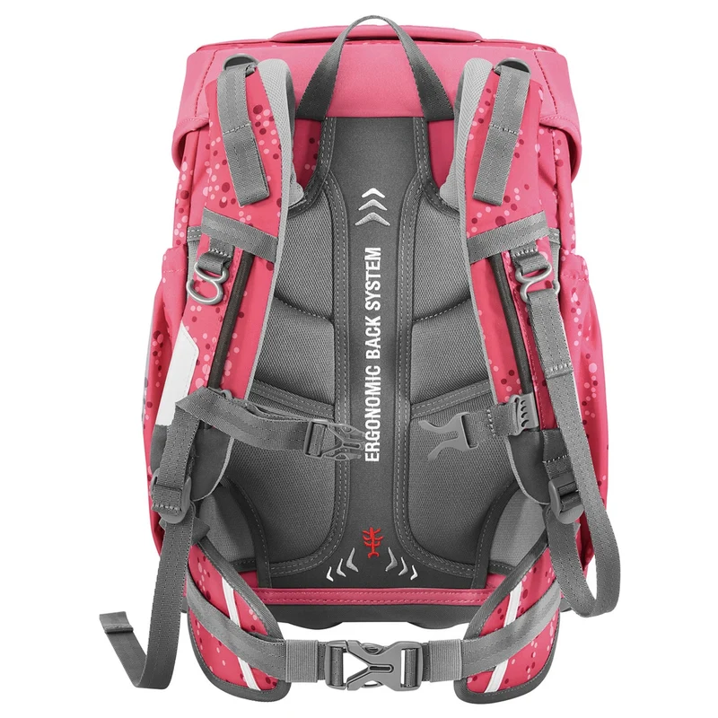 Step by Step Basis - Set de mochila escolar 4 piezas (Pink Bubbles)