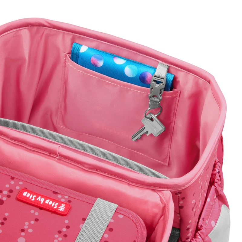 Step by Step Basis - Set de mochila escolar 4 piezas (Pink Bubbles)
