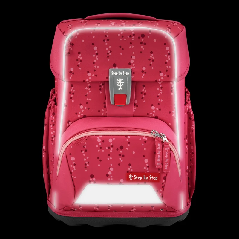 Step by Step Basis - Set de mochila escolar 4 piezas (Pink Bubbles)
