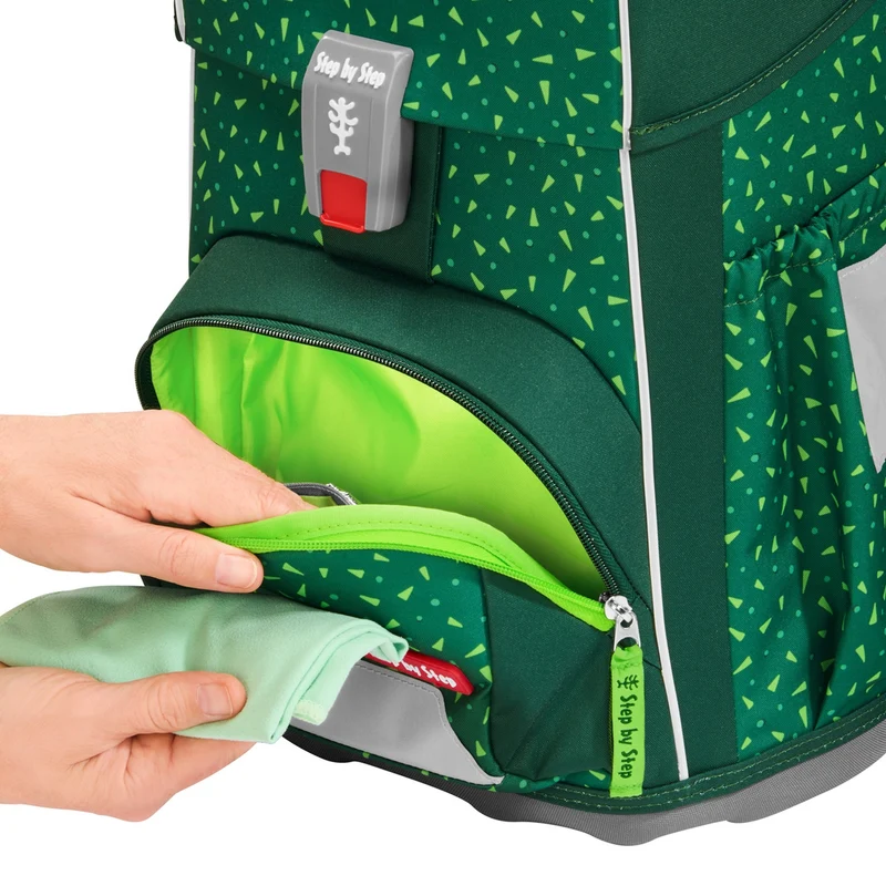 Step by Step Basis - Set de mochila escolar 4 piezas (Green Grafics)