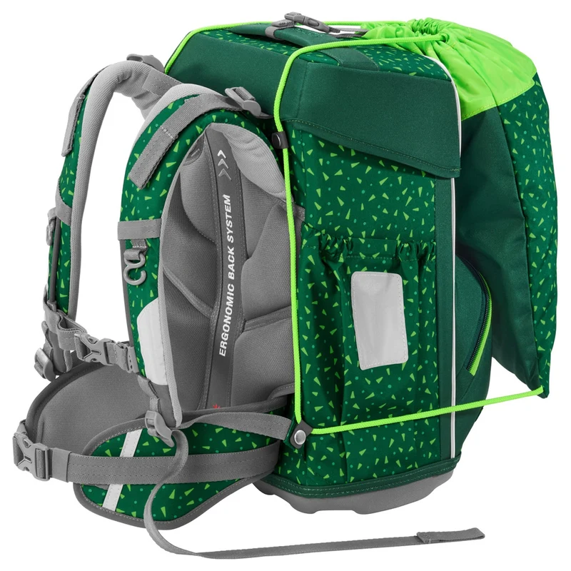 Step by Step Basis - Set de mochila escolar 4 piezas (Green Grafics)