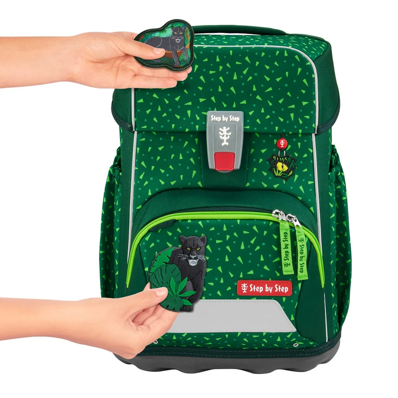 Step by Step Basis - Set de mochila escolar 4 piezas (Green Grafics)