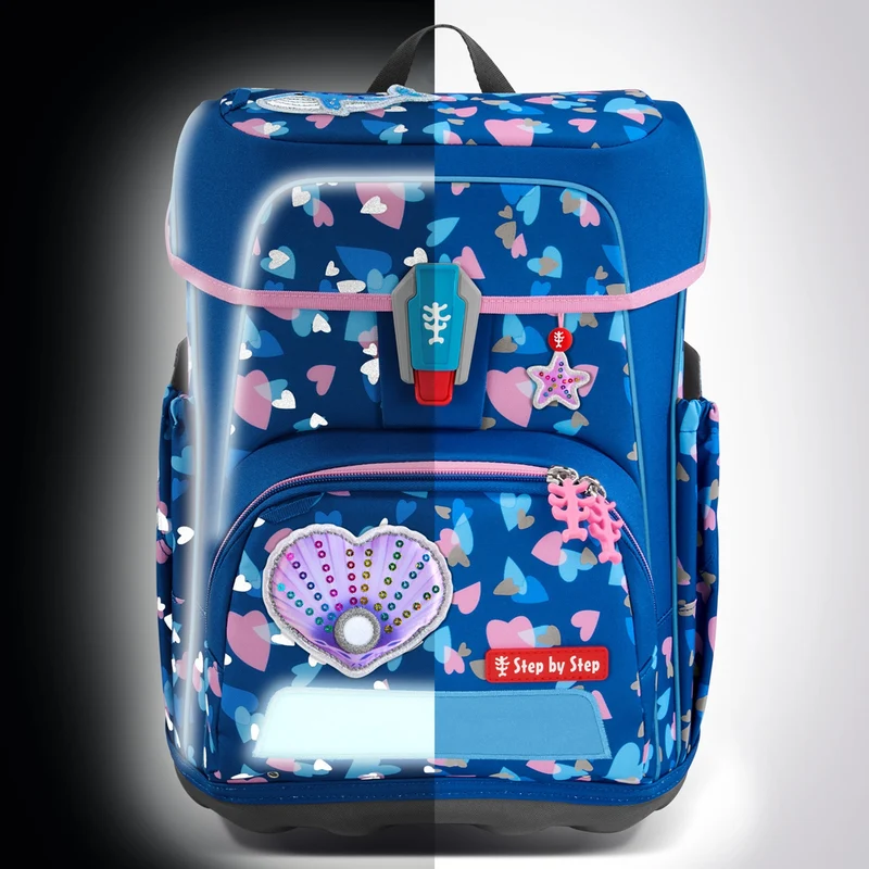 Step by Step Cloud Reflect - Mochila escolar Set 5tlg. (Seashell Pearl)