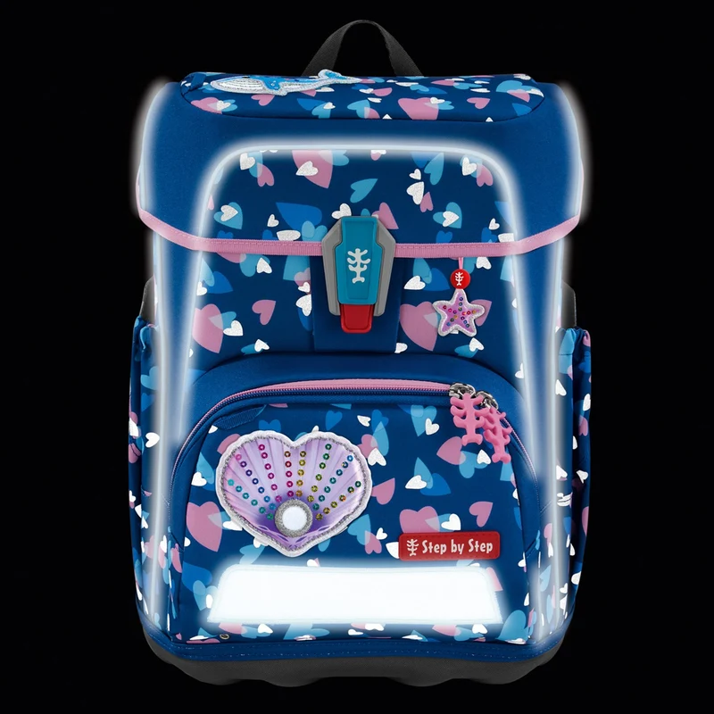 Step by Step Cloud Reflect - Mochila escolar Set 5tlg. (Seashell Pearl)