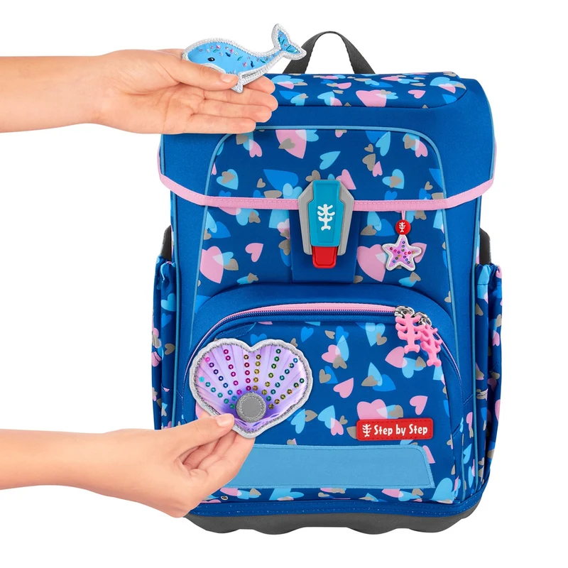 Step by Step Cloud Reflect - Mochila escolar Set 5tlg. (Seashell Pearl)
